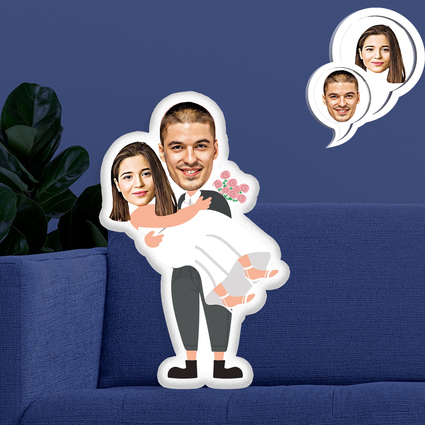 Kişiye Özel Gelin Damat Peluş Bebek