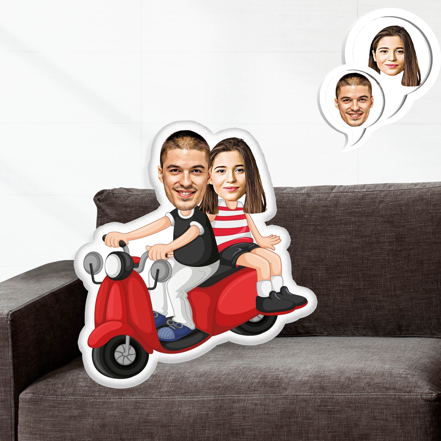 Kişiye Özel Motorcu Çift Peluş Bebek