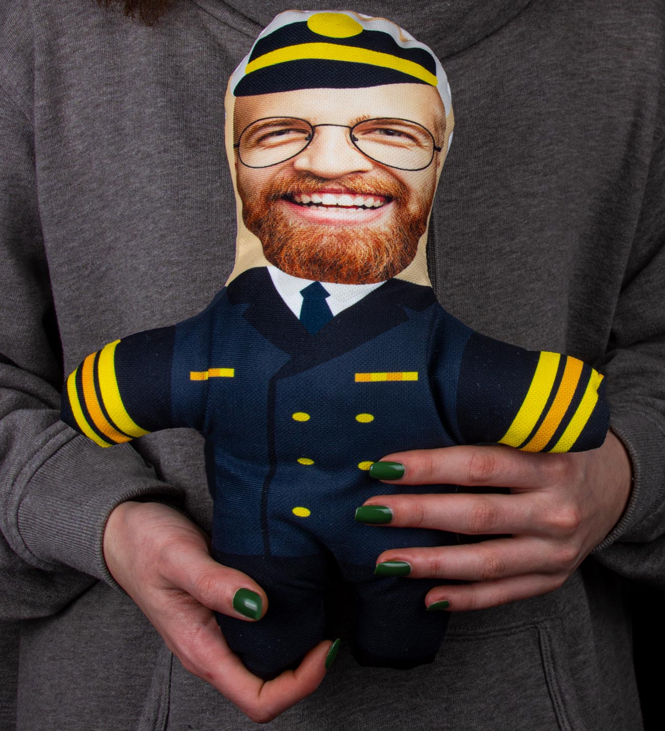 Kişiye Özel Erkek Pilot Peluş Bebek
