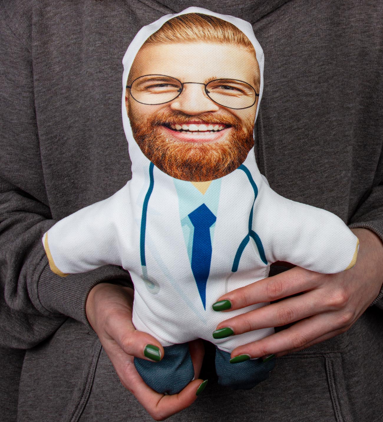 Kişiye Özel Erkek Doktor Peluş Bebek