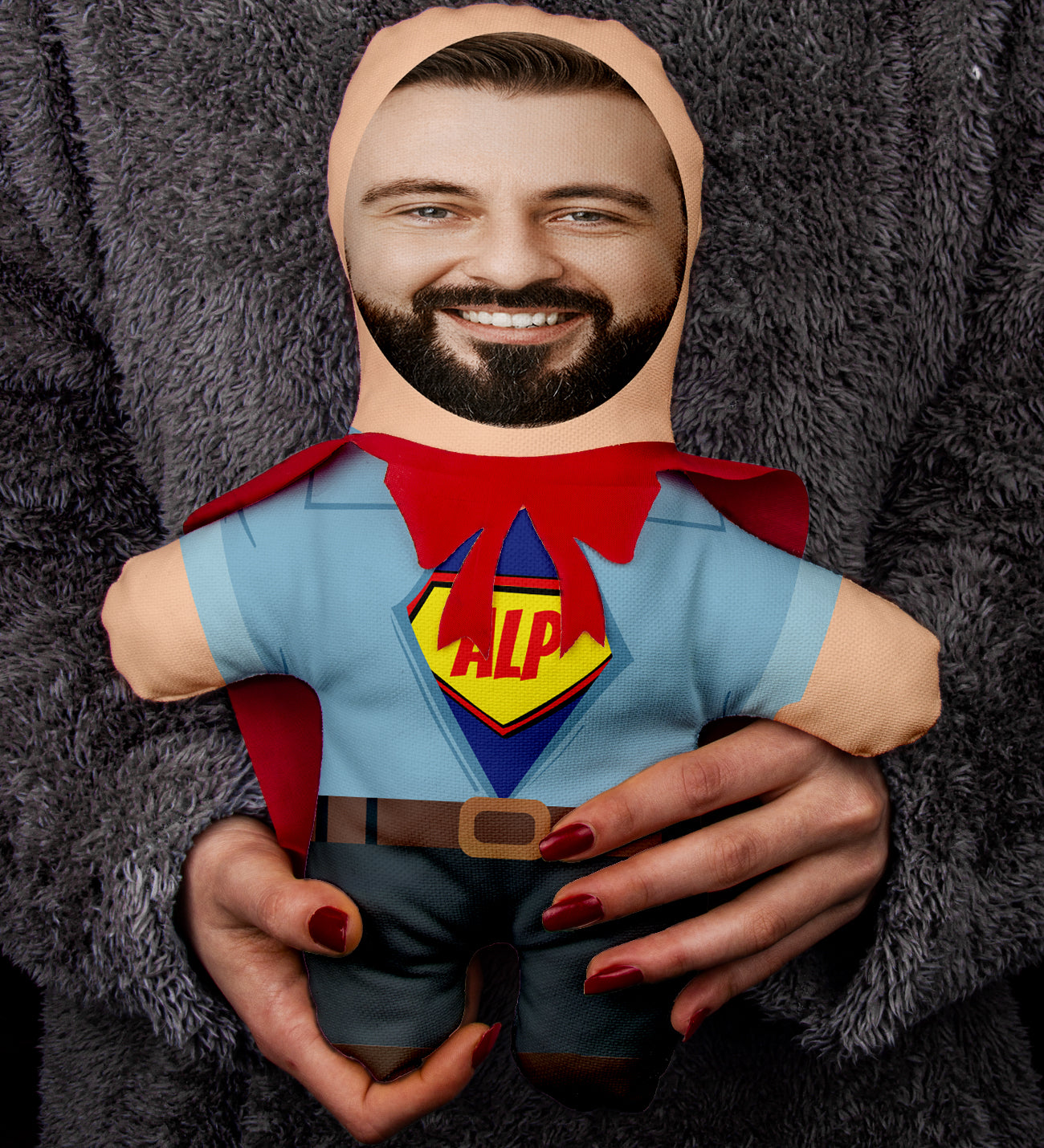 Kişiye Özel Gömlekli Süpermen Peluş Bebek