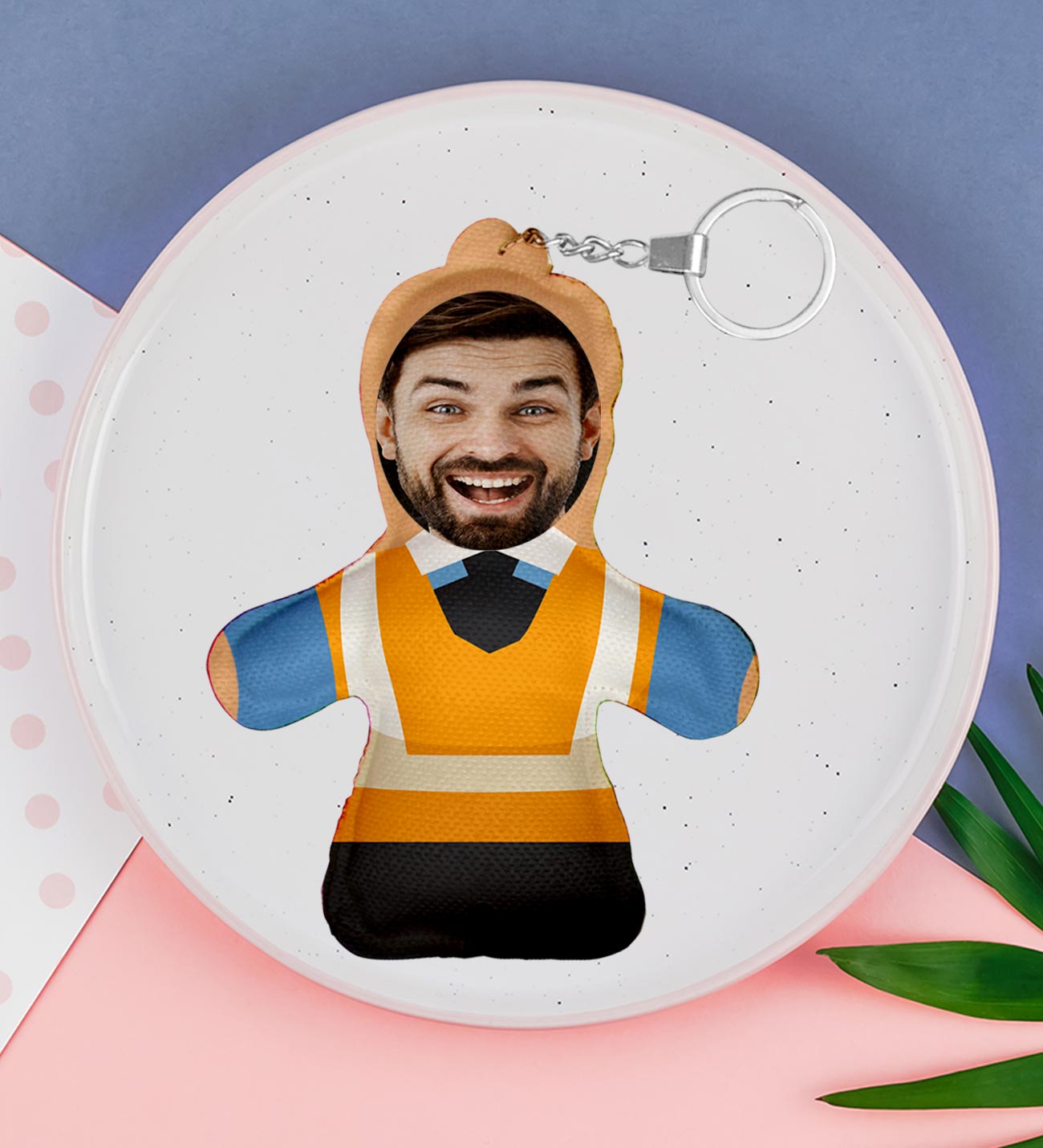 Kişiye Özel Erkek İnşaat Anahtarlık